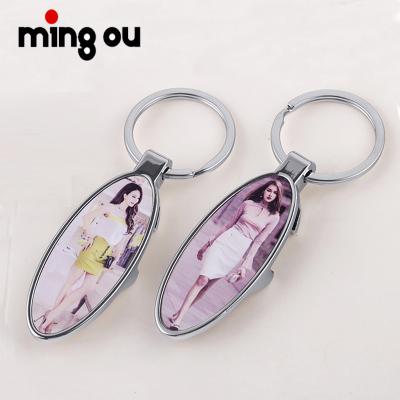 China Factory Design Metal High Quality Blank Sublimation Keychains Factory Opener Sublimation Bottle Opener Key Chain for sale