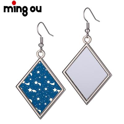 China Casual/Sporting Jewelry Earring Accessories Fashion Jewelry Earring Sublimation Printing Metal Blank Earrings for sale