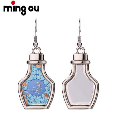 China High quality DIY jewelry earring promotion gift DIY sublimation metal empty earring for sale