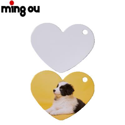 China Double Sided China Sublimation Aluminum Dog Tags Blank Dog ID Tag Blank For Sublimation for sale