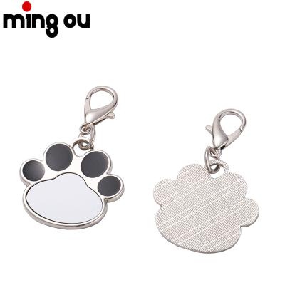 China China Pet Supplies Gift Paw Shape Print Pet Dog Tag Dog Name ID Tag Dog Sublimation Pendant for sale