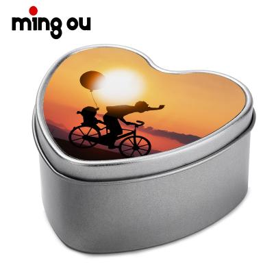 China Sublimation Valentine's Day Gift Box Fashion Candy Boxes Iron Wedding Candy Case Favor Gift Box Sublimation Iron Box Heart Shape for sale