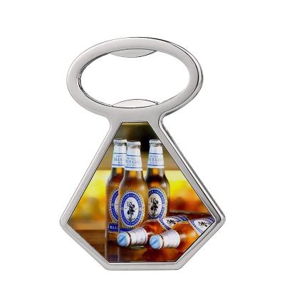 China Wholesale Viable Multifunctional Sublimation Metal Fridge Magnet Empty Bottle Opener for sale