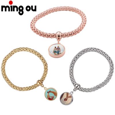 China DIY Charm Sublimation Casual / Sporty Bangle & Bracelet With Pendant Jewelry For Party for sale