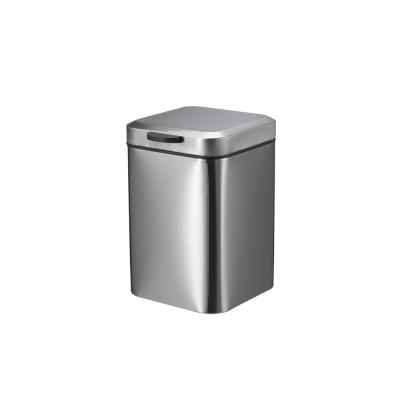 China Sustainable 3L Bathroom Square Stainless Steel Wall Mounted Dust Bin Trash Can With Matte Finishing for sale