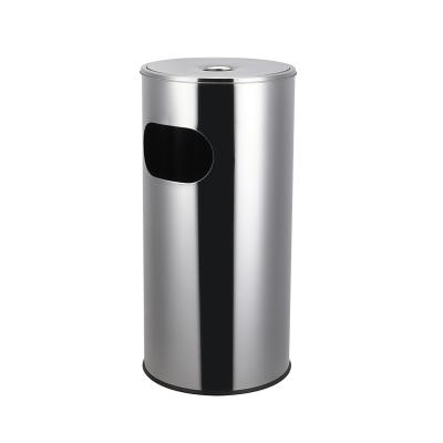 China Modern Outdoor Standing Ashtray Standing Garbage Bin Commercial Hotel Lobby Cigarette Lift Ashtray Stainless Steel Commercial Trash Bin for sale