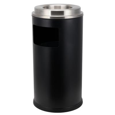 China Popular Hotel Lobby Design Lobby Hotel Desk Holding Stainless Steel Ashtray Trash Can for sale