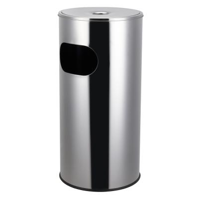 China Hotel Lobby Germany Chain Store Online Hot Selling Amazon Round Standing Stainless Steel Ashtray Trash Can for sale