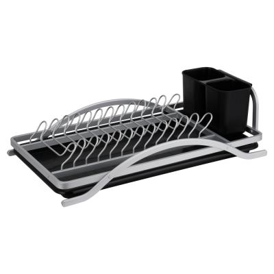 China High Quality Viable Aluminum Kitchen Dish Rack Organizer with Plastic Cutlery Cart for sale