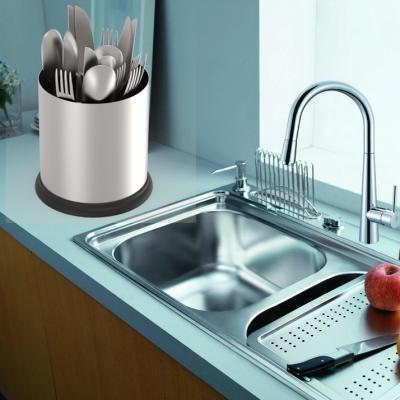 China Sustainable Household Stainless Steel Kitchen Countertop Kitchen Utensil Holder for sale