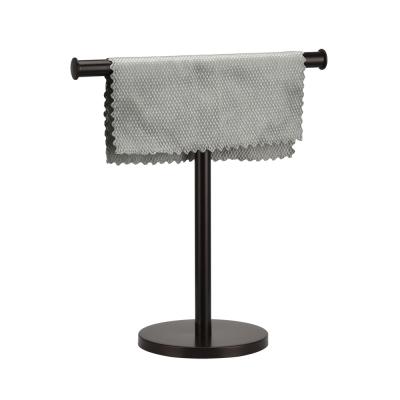 China New Fashion Design Kitchen Stainless Steel Towel Rack Metal Hand Towel Holder Black for sale