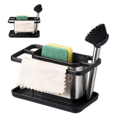 China New Design Sustainable Item Stainless Steel Countertop Kitchen Towel Holder Tidy for sale