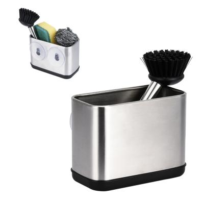 China Viable Kitchen Sink Suction Cart Organizer Sponge Soap Dispenser Basket For Home for sale