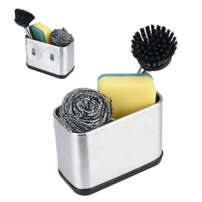 China Sustainable Popular Kitchen Metal Ware Brush Sponge Holder Cleaner Sink Cart for sale