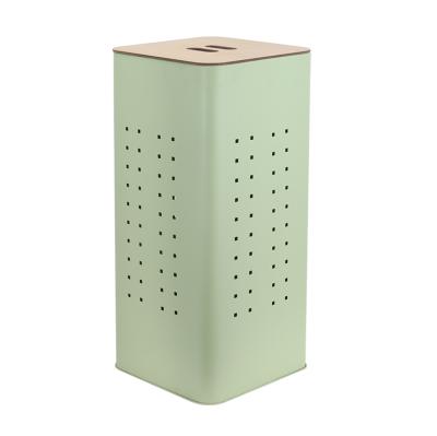 China Hot Selling Traditional Design Bathroom Stainless Steel Laundry Square Trash Bin for sale