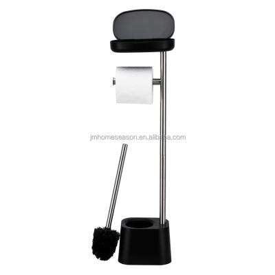 China Modern Bathroom Easy Storage Stainless Steel Toilet Brush And Paper Holder for sale