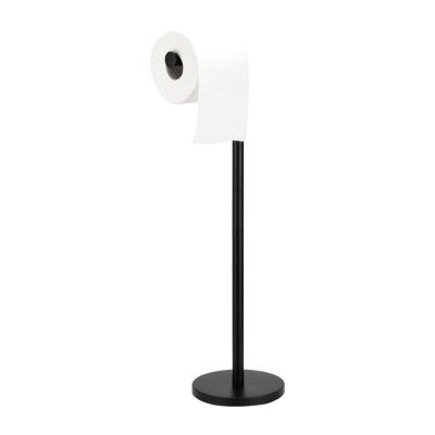 China Black Modern Simple Style Toilet Paper Roll Holder Bathroom Paper Hand Towel Holder for sale