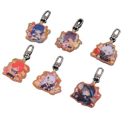 China Promotion Gifts Custom Printed Acrylic Key Ring Make Own Empty Glitter Key Chain Plastic Acrylic Charms for sale