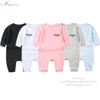 China Comfotable OEM design baby onsie jumpsuit logo long sleeve rompers baby jumpsuit newborn romper baby rompers baby rompers for sale