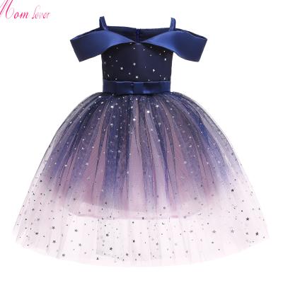 China Princess Girls Embroidery Patch Short Sleeve Casual Dresses Party Dresses Anti-Static Bet Dress For Baby for sale