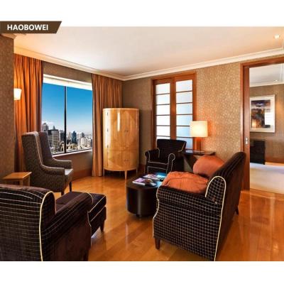 China Contemporary MDF Board Type Hotel Bedroom Furniture For Living Room With Black Oak Veneer Design for sale