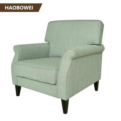 China Traditional Modern Hotel Style Living Room Fabric Wooden Chair for sale