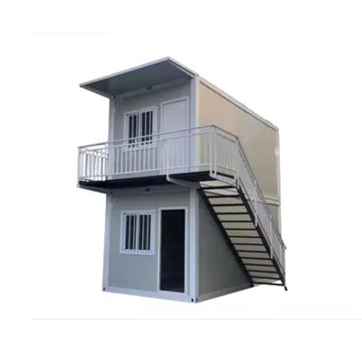 China Modern Prefab Living Double Container House Flat Pack Container House Modular Family Tiny House For Sale In Shanghai for sale