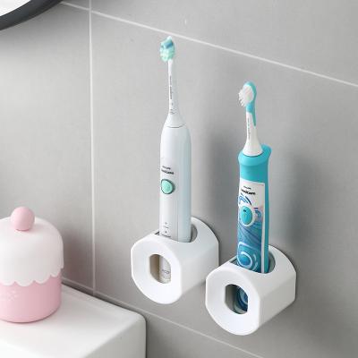 China New Glue Ideas Non - 3m Waterproof Bathroom Wall Mount Electric Toothbrush Holder Stocked Punch Self Adhesive Holder for sale