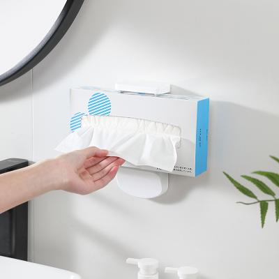 China Affordable Stretchable Adhesive Special Paper Towel Rack Holder For Cardboard Paper Towel Cling Facial Tissue Film Shelf Storage for sale