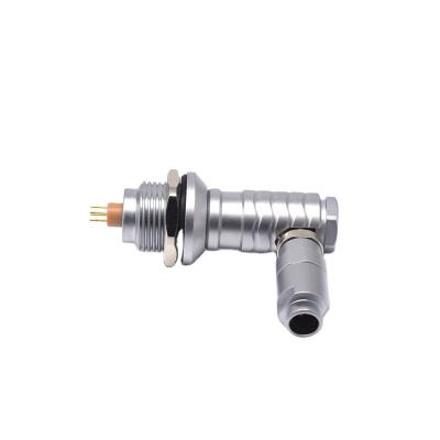 China audio & Video 0K 2 3 4 5 6 7 9 Pin EEG Plug FHG Plug Right Angle Metal Round Push Pull Connector Waterproof for sale