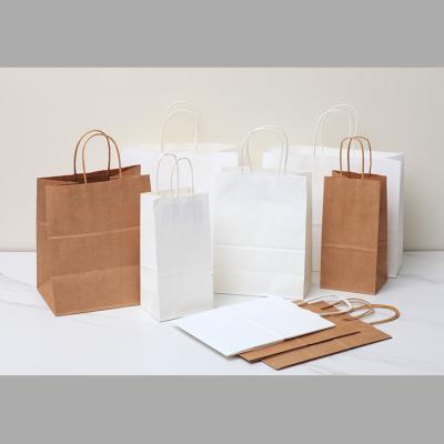 China Recyclable Custom logo Printing White Paper Bag for Gift Clothing shopping Luxury Gift Bag Manufacturer for sale