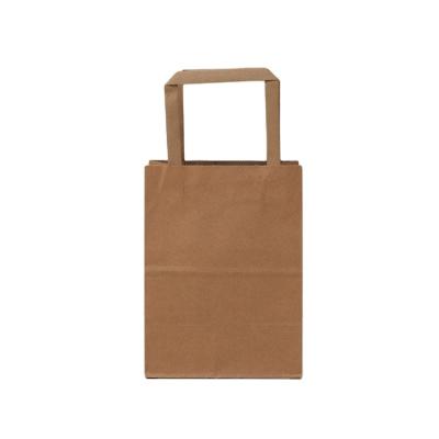 China Recyclable Cheap Custom Logo printed Kraft Paper bag for Fast Food Takeaway Grocery Bag for sale