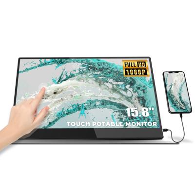 China Touch Screen Monitor SIBOLAN 15.8 Inch FHD Laptop Show 1080P 178 IPS Portable Monitor Eye Care Screen Dual USB C With HD Type for sale