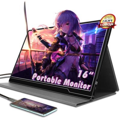 China Sibolan Aluminum Alloy 16 Inch Led Hdr Game Packing Display Portable 1080p Monitor For Type C IPS Laptop Monitor for sale