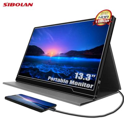 China 13 Inch LCD Monitor Usb C 1080p Display PC Speaker Consoles Switch For Ps4 Game Monitor 13.3 Inch Full Hd IPS Panel Portable for sale