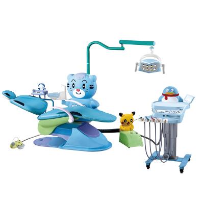 China dental unit adorable kid cat sector dental chair/whale dental stool for kids chairs with movable operation tray for sale