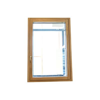 China Swing Traditional Chinese Aluminum Flat Top Custom Glass Frame Wood Clad Windows for sale