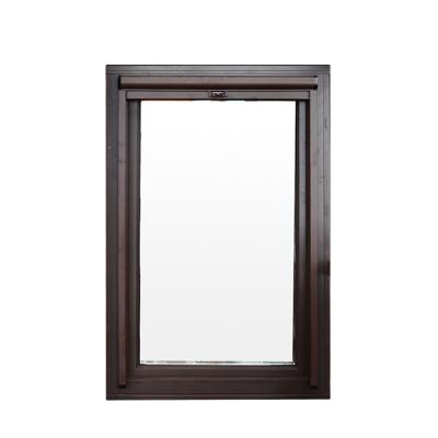 China Folding Screen Unione Aluminum Wood Casement Windows Tilt And Revolve With Roller Screen for sale