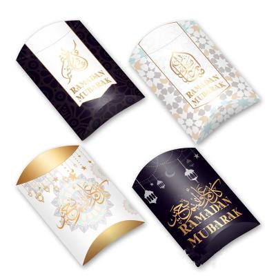 China Disposable Muslim Festival Ramadan Pillow Candy Boxes EID Mubarak Chocolate Gift Box Wholesale for sale