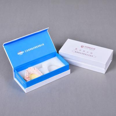 China Custom Logo Printed Bur Box Magnet Recyclable Paper Box For Dental for sale