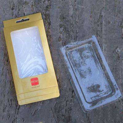 China Disposable Universal Type Phone Case Packaging Box With Clear Window And Buckle Hole for sale