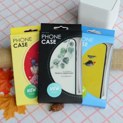 China Disposable Clear PVC Window Folding Kraft Paper Gift Box For Mobile Phone Case 12 Pro Packing And Display for sale