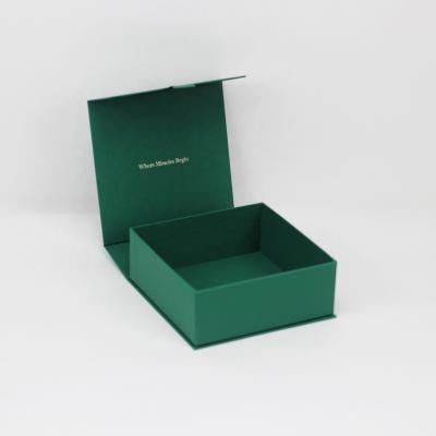 China Recyclable Jewelry Packaging Green Paper Box Cardboard Creative Jewelry Gift Box With Custom Logo for sale