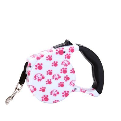 China Viable Hot Selling Multi Color Floral Type Retractable No Pull Dog Harness And Leash Set for sale