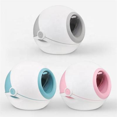 China Viable Eco-friendly Closed Machine Deodorizer Cat Toilet Cleaning Luxury Cat Plastic Round Trash Bin for sale