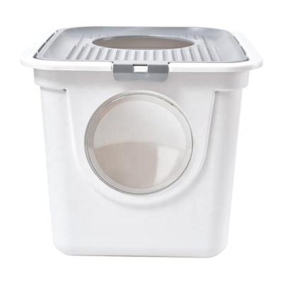 China Plastic Cat Toilet Box With Scoop Clean Cat Automatic Cleaning Cat Litter Modern Large Size Viable Wholesale for sale