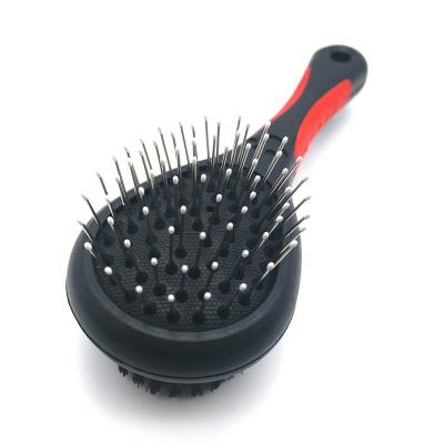 China Viable Cepillos Para Perros Customized Stainless Steel Detail Double Sided Dog Hair Deshedding Slicker Professional Wash Molding Brush for sale