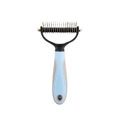 China Viable Wholesale Cat Hair Remover Dog Grooming Comb Pain Remover Electrico Para Mascotas Brush Stainless Steel Pet Comb for sale