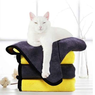 China Viable Wholesale Customized Thick Microfiber Dog Drying Shower Bathrobe Pet Absorbent Towel for sale