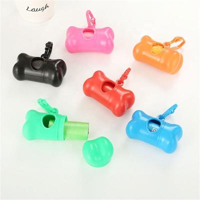 China Competitive Price Sustainable Bone Shape Active Plastic Pets Outdoor Dog Poop Bag Dispenser Carabiner for sale